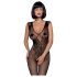 Obsessive - netcatsuit med englevinger - sort - S-L