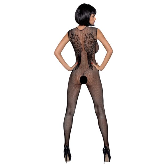 Obsessive - netcatsuit med englevinger - sort - S-L