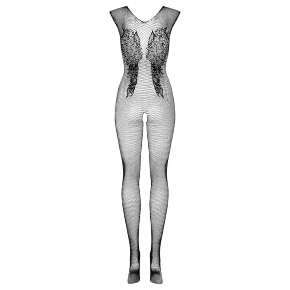 Obsessive - netcatsuit med englevinger - sort - S-L