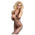 Obsessive N106 - Åben net bodysuit med halterneck - sort (S-L)