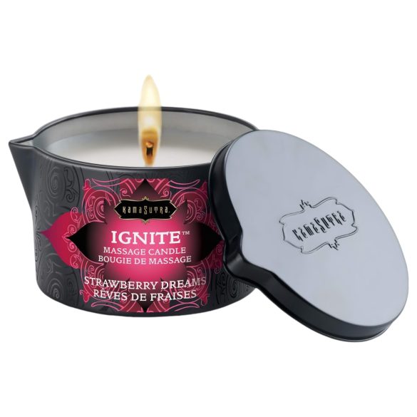 Kama Sutra - vegansk massage stearinlys - jordbærdrøm (170g)
