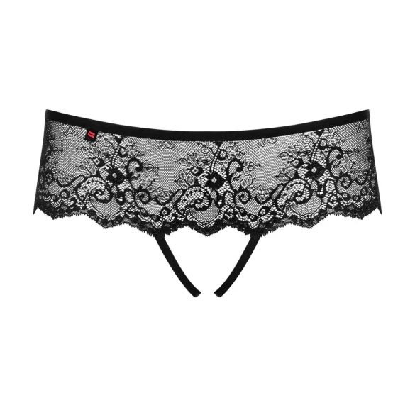 Obsessive Merossa - åben dametanga med strass - sort