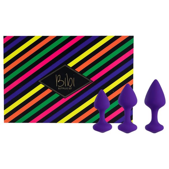 FEELZTOYS Bibi - anal plug sæt - lilla (3 dele)