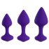 FEELZTOYS Bibi - anal plug sæt - lilla (3 dele)