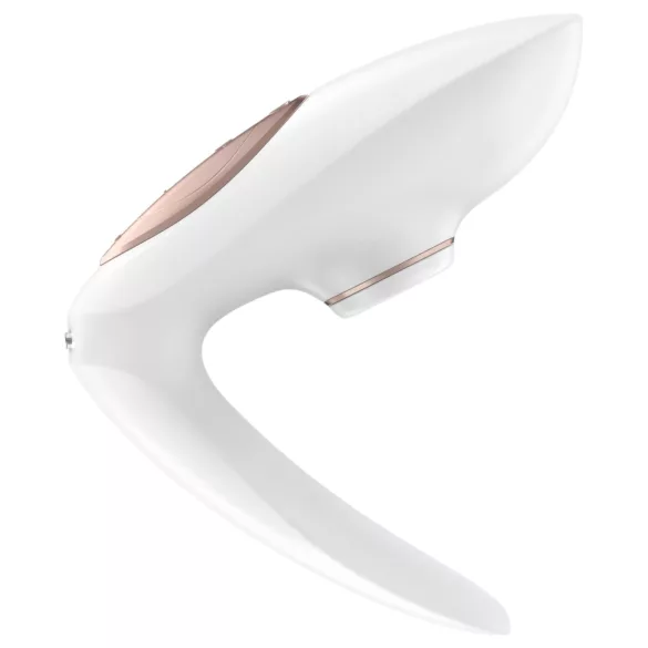 Satisfyer Pro 4 Couples - parvibrator med luftbølger - genopladelig - hvid