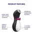 Satisfyer Penguin - klitorisvibrator - trykbølger - sort/hvid