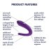 Satisfyer Double Classic - vandtæt, genopladelig parvibrator (lilla)