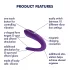 Satisfyer Double Classic - vandtæt, genopladelig parvibrator (lilla)