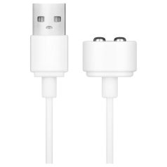 Satisfyer - magnetisk USB opladerkabel - hvid