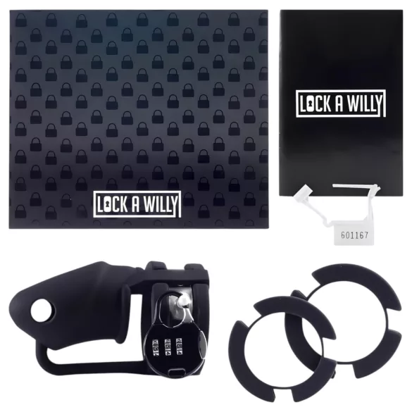 LOCK A WILLY - penisbur med lås - silikone - sort