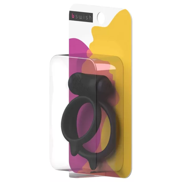 B SWISH - penisring med vibrator - sort