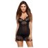 Obsessive Alluria - blonder natkjole og g-streng (sort) - L/XL