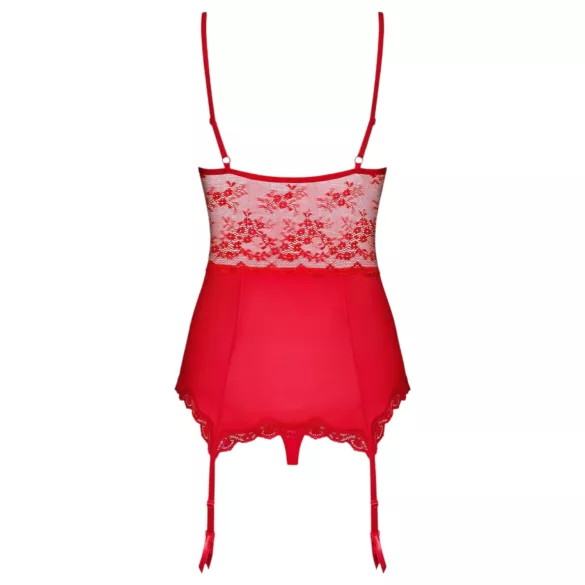 Obsessive Lovica - blonde top med hofteholder og g-streng (rød)
