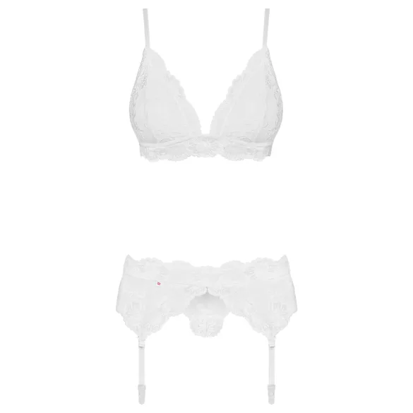 Obsessive - lingerisæt i blonde - hvid
