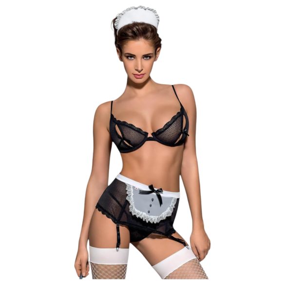 Obsessive Maidme - stuepige kostumesæt (6 dele) - L/XL