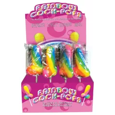 Rainbow Cock Pop - slikken med penis (85 g) - med frugtsmag