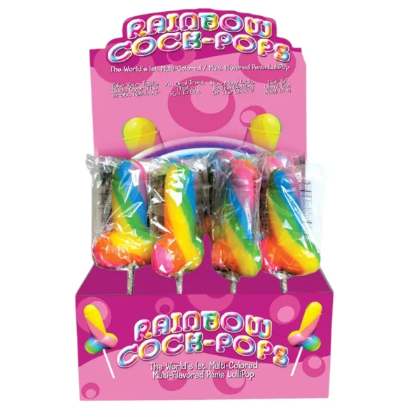 Rainbow Cock Pop - slikken med penis (85 g) - med frugtsmag