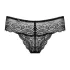 Obsessive Miamor - dametanga med sten - blondestof - sort