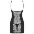 Obsessive Heartina - natkjole og g-streng (sort) - L/XL