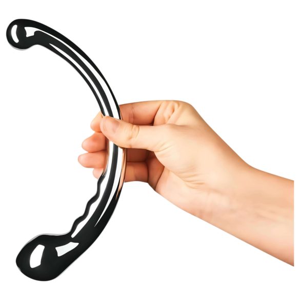 Le Wand - dobbeltender dildo - rustfrit stål - sølv