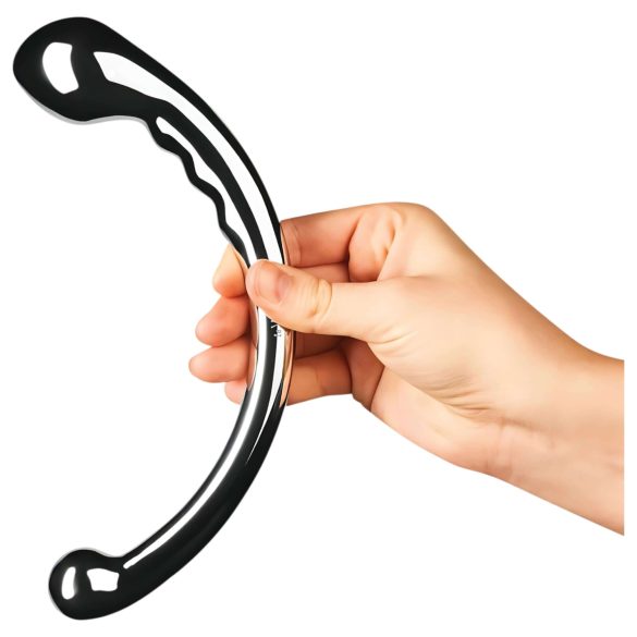 Le Wand - dobbeltender dildo - rustfrit stål - sølv