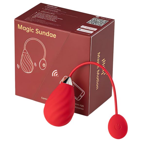Magic Motion Sundae - vibratoræg med app-styring - genopladelig - rød