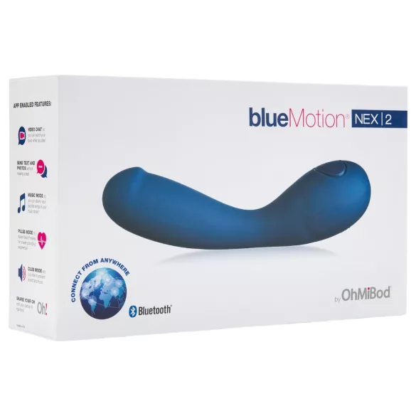 OHMIBOD Bluemotion Nex 2 - smart G-punkt vibrator med genopladeligt batteri (blå)