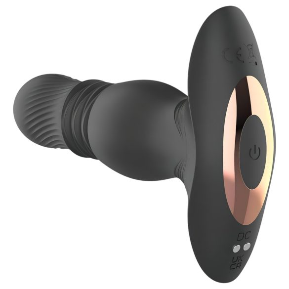 Aixiasia Roy - trådløs opladelig støt anal vibrator - sort