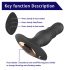 Aixiasia Roy - Genopladelig, Trådløs Analdildo med Vibration (Sort)