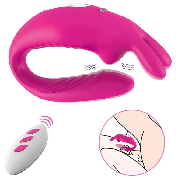 Aixiasia Hera - genopladelig, trådløs parvibrator (pink)