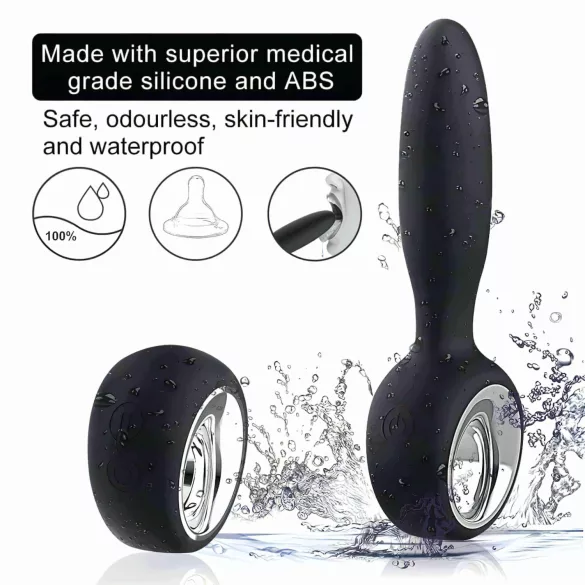 Aixiasia Dylon-Remote - analvibrator med fjernbetjening - genopladelig sort