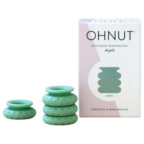 Ohnut - penetrationsring sæt - justerbar 4 dele - grøn
