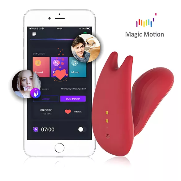 Magic Motion Umi - bærbar app-styret indførbar vibrator (rød)
