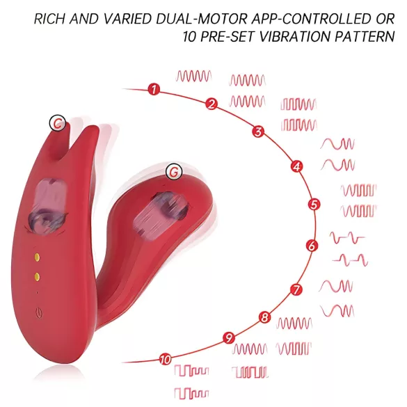 Magic Motion Umi - bærbar app-styret indførbar vibrator (rød)