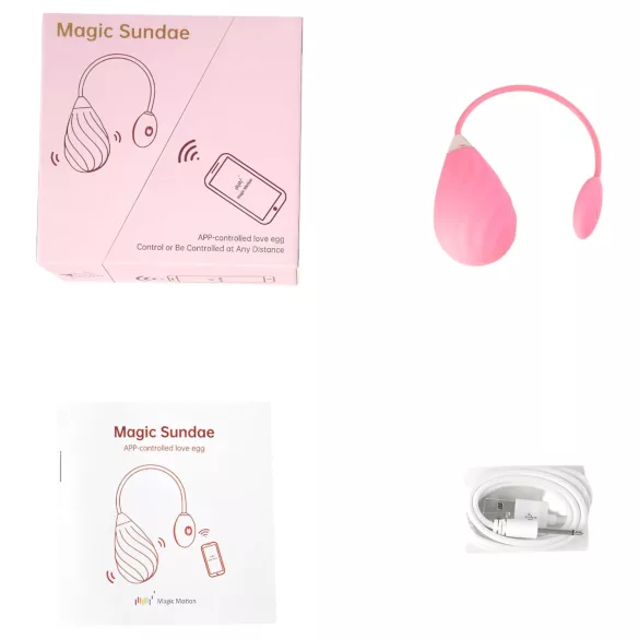 Magic Motion Sundae - vibrerende æg - app-styret - genopladelig - pink
