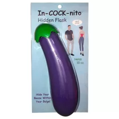 In-cock-nito - drikkeflaske formet som aubergine - lilla