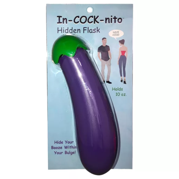 In-cock-nito - drikkeflaske formet som aubergine - lilla