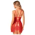 Obsessive Claussica - babydoll & g-streng (rød) - XL/XXL