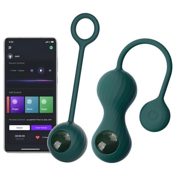 Magic Motion Crystal Duo - smart geishakuglesæt - (grøn)