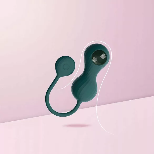 Magic Motion Crystal Duo - smart bækkenbundskugler sæt - grøn