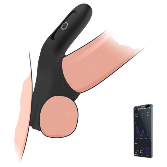 Magic Motion Rise - penisring med vibrator - genopladelig - sort