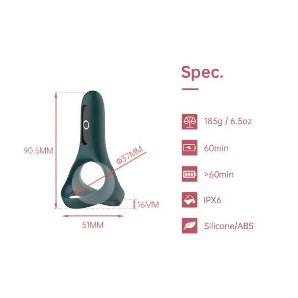 Magic Motion Rise - penisring med vibrator - genopladelig - grøn