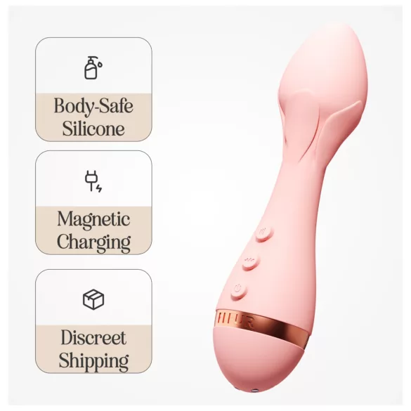Vush Fleur - genopladelig, vandtæt massagevibrator (pink)