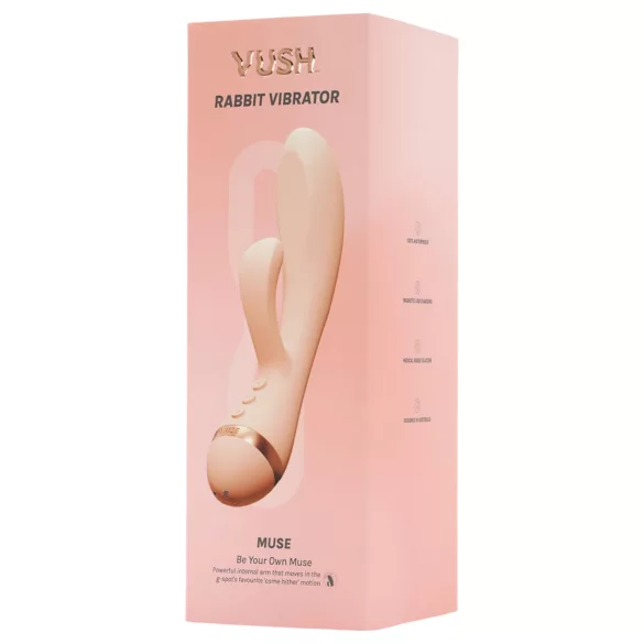 Vush Muse - klitorisvibrator med arm - genopladelig vandtæt - pink