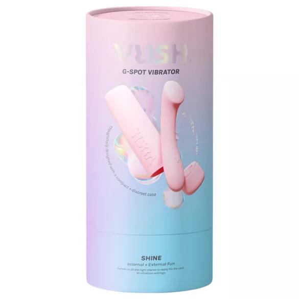 Vush Pop Shine - G-punktsvibrator - genopladelig, vandtæt - pink