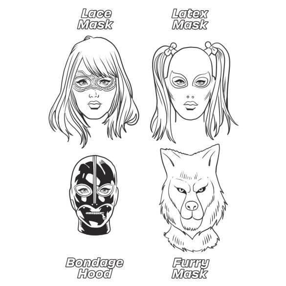 WoodRocket - voksen farvebog - fetish tema