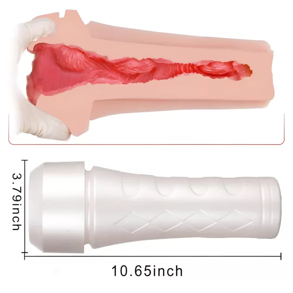 Tracy's Dog - masturbator - realistisk vagina 3D-effekt - hvid/natur