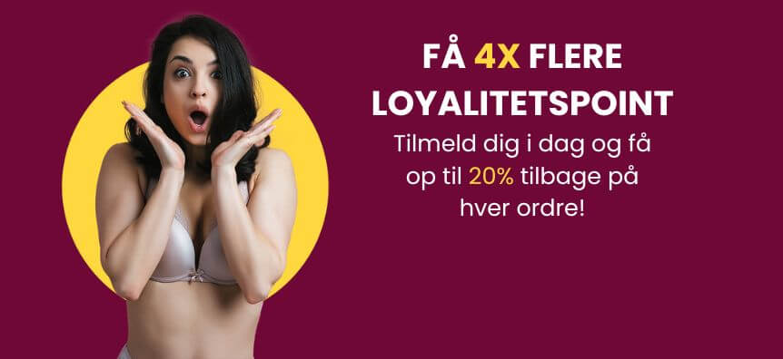 Optjen 4x loyalitetspoint hos Lovesexshop.dk sexshop